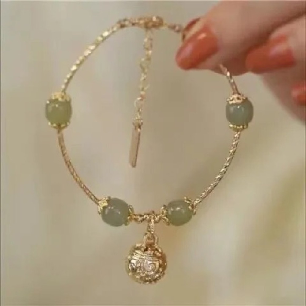 Exquisite Adjustable 18k Gold Plated Bell Bangle Bracelet - Picture 2 of 9
